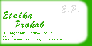 etelka prokob business card